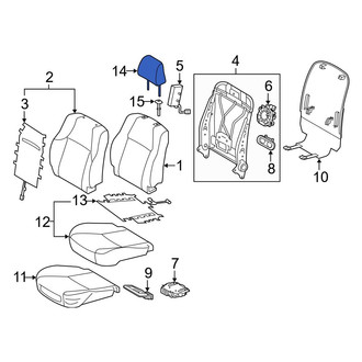 Toyota OE - Front Right Headrest