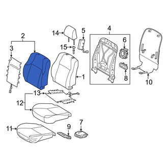 Toyota OE - Front Left Seat Back Cushion Cover
