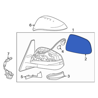 Toyota OE - Front Right Door Mirror Glass