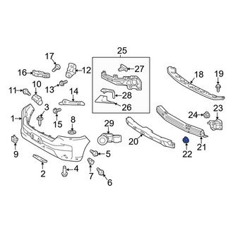 Toyota OE - Bumper Impact Bar Nut