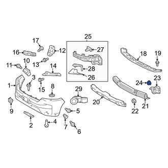 Toyota OE - Bumper Impact Bar Nut