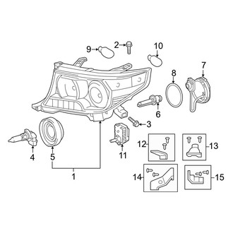 Toyota OE - Front Lamps - Headlamp Components