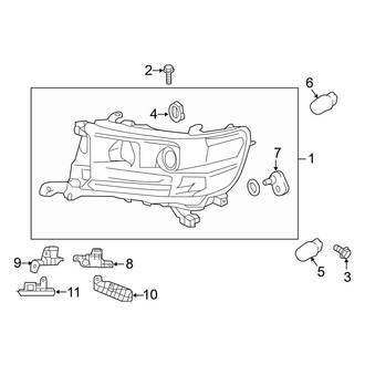 Toyota OE - Front Lamps - Headlamp Components
