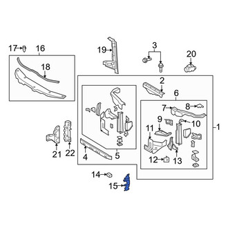 Toyota OE - Front Right Radiator Support Air Deflector