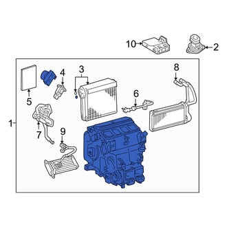 Toyota OE - Front A/C Evaporator Core and Case Assembly