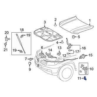 Toyota OE - Front Hood Safety Catch