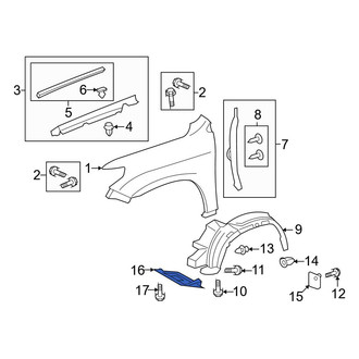 Toyota OE - Front Right Fender Splash Shield