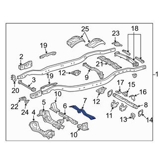 Toyota OE - Front Floor Pan Crossmember