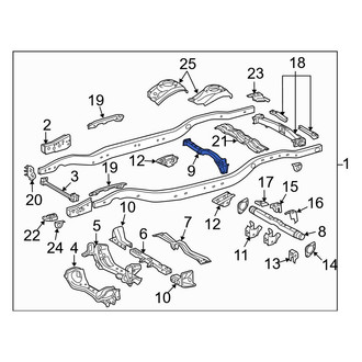 Toyota OE - Center Frame Crossmember