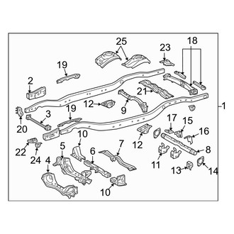 Toyota OE - Frame & Components (Rails & Crossmembers)