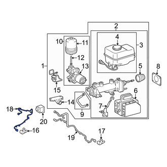 Toyota OE - Front Right ABS Wheel Speed Sensor Wiring Harness