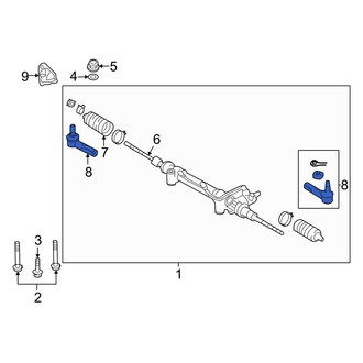 Toyota OE - Left Outer Steering Tie Rod End