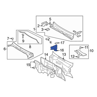 Toyota OE - Front Right Cowl Side Panel