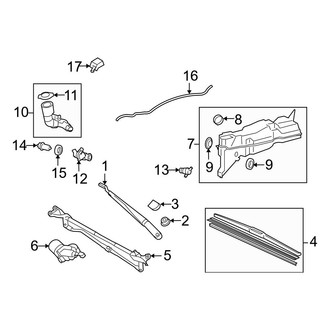 Toyota OE - Windshield - Wiper & Washer Components