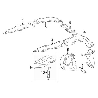 Toyota OE - Instrument Panel - Ducts (Rear Roof)