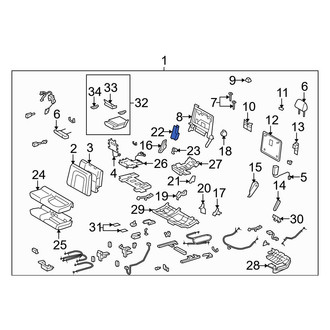 Toyota OE - Center Left Seat Track Cover