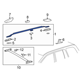 Toyota OE - Left Roof Luggage Carrier Side Rail