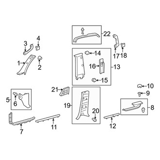 Toyota OE - Pillars, Rocker & Floor - Interior Trim