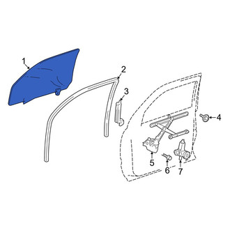 Toyota OE - Front Right Door Glass