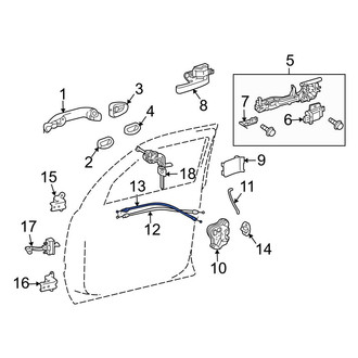 Toyota OE - Front Door Latch Cable