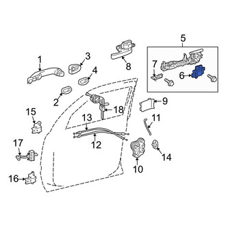 Toyota OE - Front Right Door Latch Assembly
