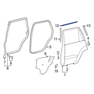 Toyota OE - Rear Left Upper Black Out Tape