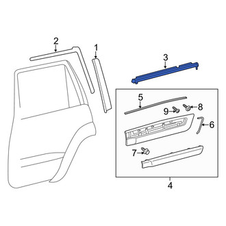 Toyota OE - Rear Right Door Belt Molding