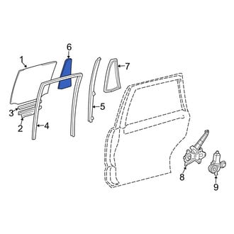 Toyota OE - Rear Left Rearward Door Glass