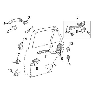 Toyota OE - Rear Door - Lock & Hardware