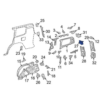 Toyota OE - Rear Right Upper Inner Quarter Panel Extension