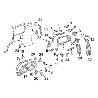 Toyota OE - Right Headliner Bracket