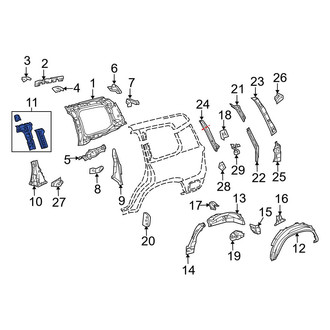 Toyota OE - Left Upper Body C-Pillar Reinforcement