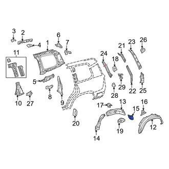 Toyota OE - Left Wheel Housing Bracket