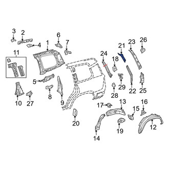 Toyota OE - Rear Left Upper Inner Quarter Panel Extension