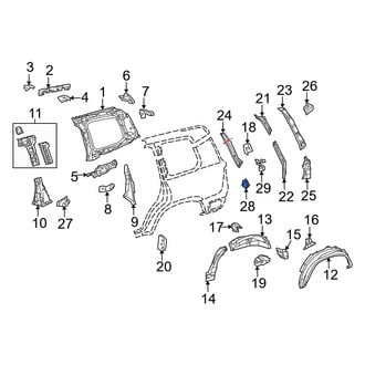 Toyota OE - Left Liftgate Stop Bumper Bracket