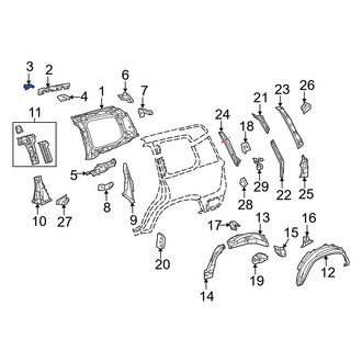 Toyota OE - Left Headliner Bracket