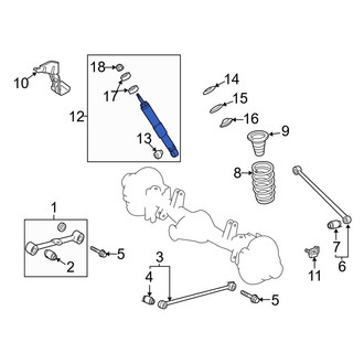 Toyota OE - Rear Suspension Shock Absorber