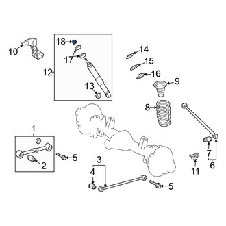Toyota OE - Front Upper Suspension Control Arm Nut
