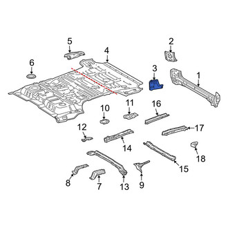 Toyota OE - Rear Right Floor Extension