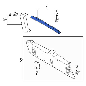 Toyota OE - Rear Upper Liftgate Trim