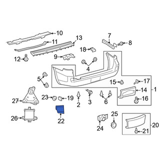Toyota OE - Rear Left Reflector Panel