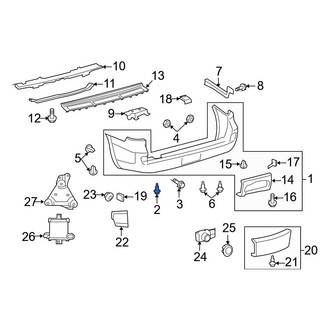 Toyota OE - Bumper Cover Bolt