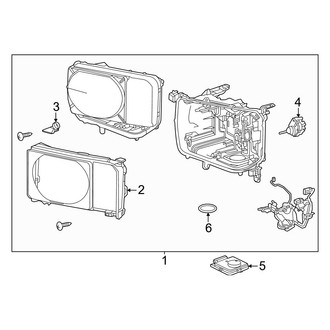 Toyota OE - Front Lamps - Headlamp Components (Circular Type), (1958)