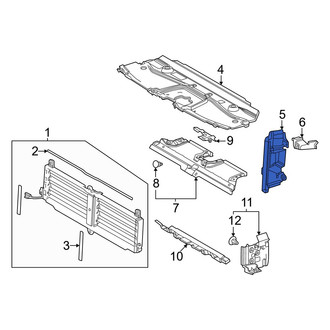 Toyota OE - Front Left Radiator Support Air Deflector