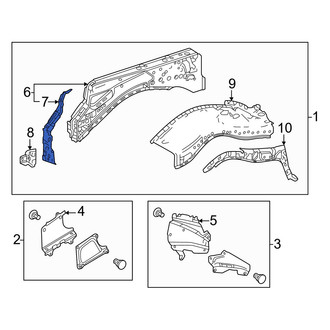 Toyota OE - Front Right Fender Apron Extension