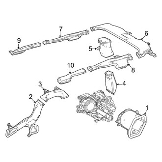 Toyota OE - Instrument Panel - Ducts (Rear & Roof)
