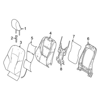 Toyota OE - Seats & Tracks - Passenger Seat Components (Seat Back, Components, W/O Power)