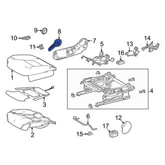 Toyota OE - Front Right Seat Back Recliner Adjustment Handle