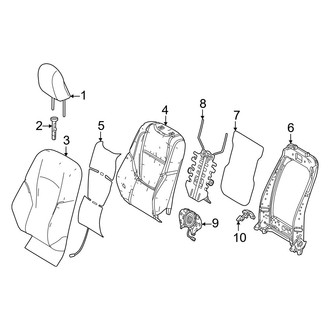 Toyota OE - Seats & Tracks - Passenger Seat Components (Seat Back, Components, With Power)