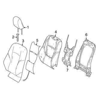Toyota OE - Seats & Tracks - Driver Seat Components (Seat Back, Components, W/O Power)
